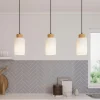 Envostar Talia hanglamp eiken/wit 3-lamps linea