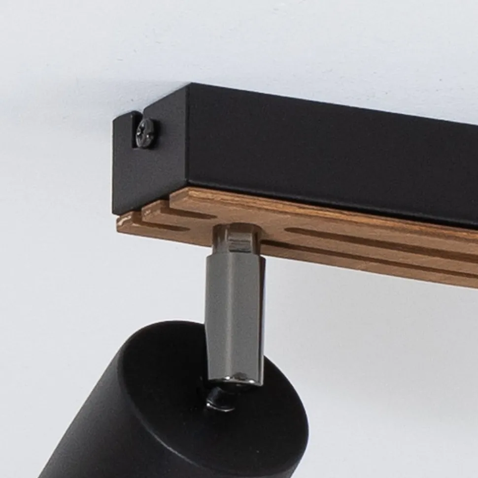 Envostar Tino plafondspot 2-lamps zwart/hout