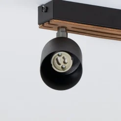 Envostar Tino plafondspot 2-lamps zwart/hout