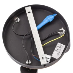 Envostar Tino plafondspot 3-lamps rond zwart/hout