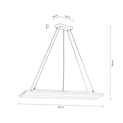 Envostar Tribe LED hanglamp, dennenhout donker
