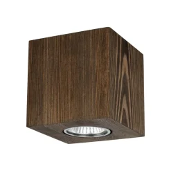 Envostar Tuni downlight, grenen gebeitst walnoot