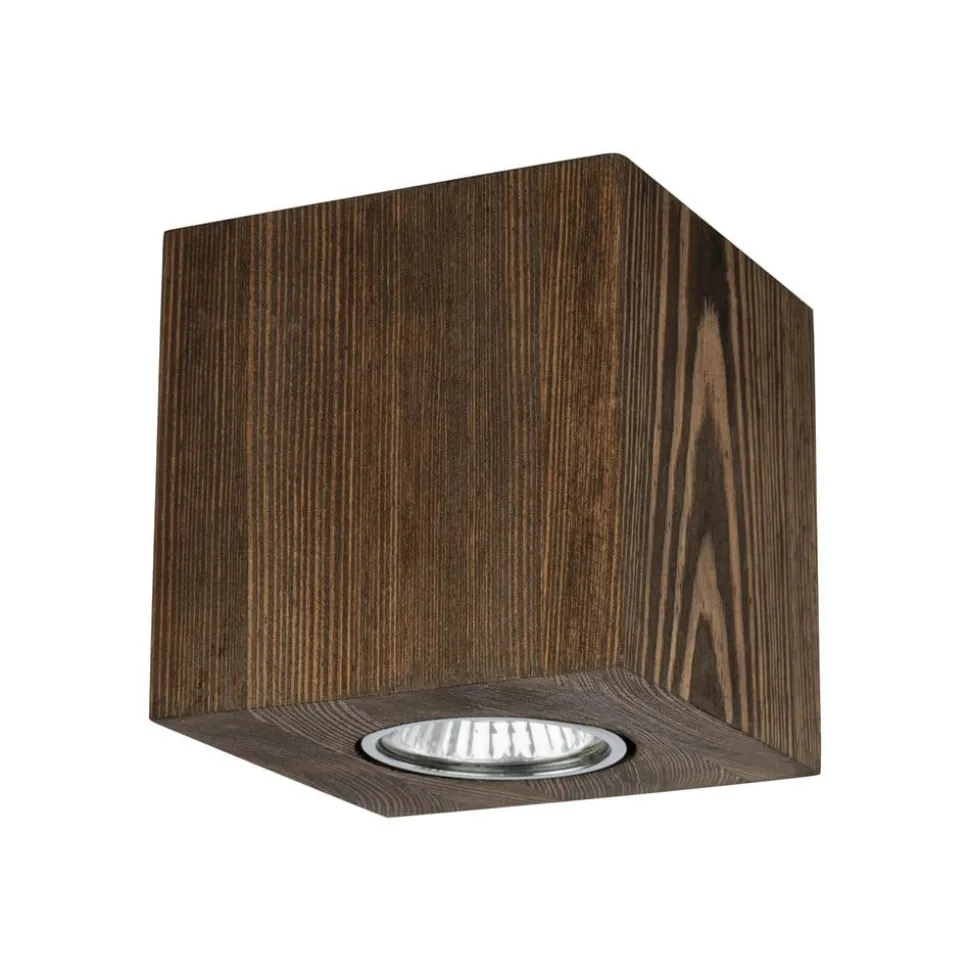 Envostar Tuni downlight, grenen gebeitst walnoot