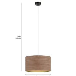 Envostar Veneer hanglamp walnoot