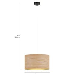 Envostar Veneer hanglamp kernhout essen