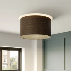 Envostar Veneer plafondlamp gerookt eiken Ø 40cm