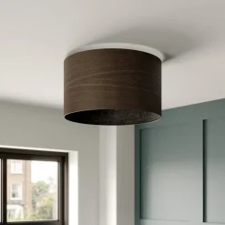 Envostar Veneer plafondlamp gerookt eiken Ø 40cm