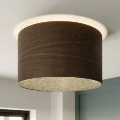 Envostar Veneer plafondlamp gerookt eiken Ø 40cm