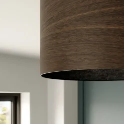 Envostar Veneer plafondlamp gerookt eiken Ø 40cm