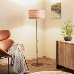 Envostar Veneer vloerlamp walnoot