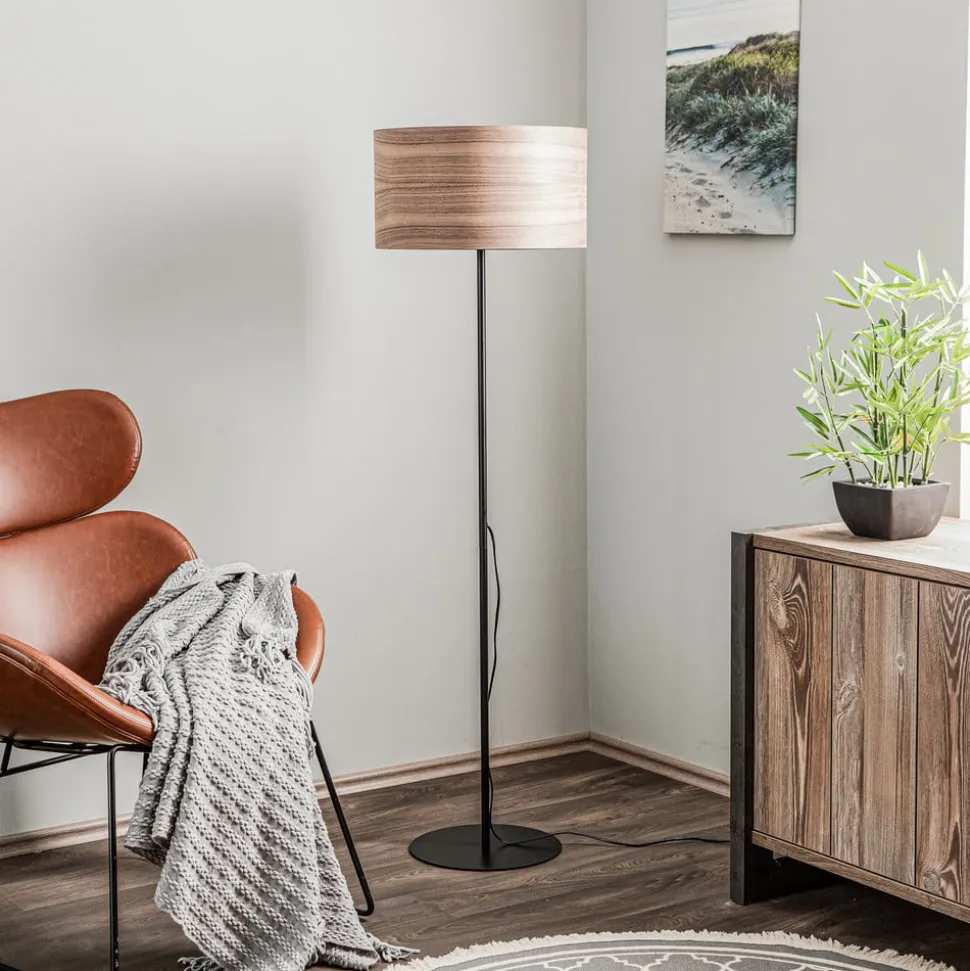 Envostar Veneer vloerlamp walnoot