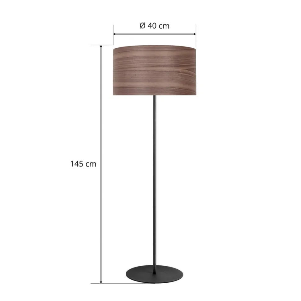 Envostar Veneer vloerlamp walnoot