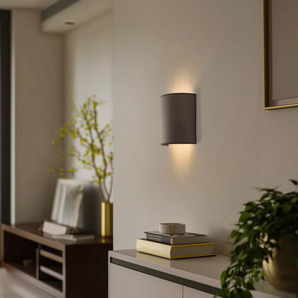 Envostar wandlamp Idun, aardkleurig 24 cm natuurlijk materiaal veganistisch