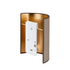 Envostar wandlamp Idun, aardkleurig 24 cm natuurlijk materiaal veganistisch