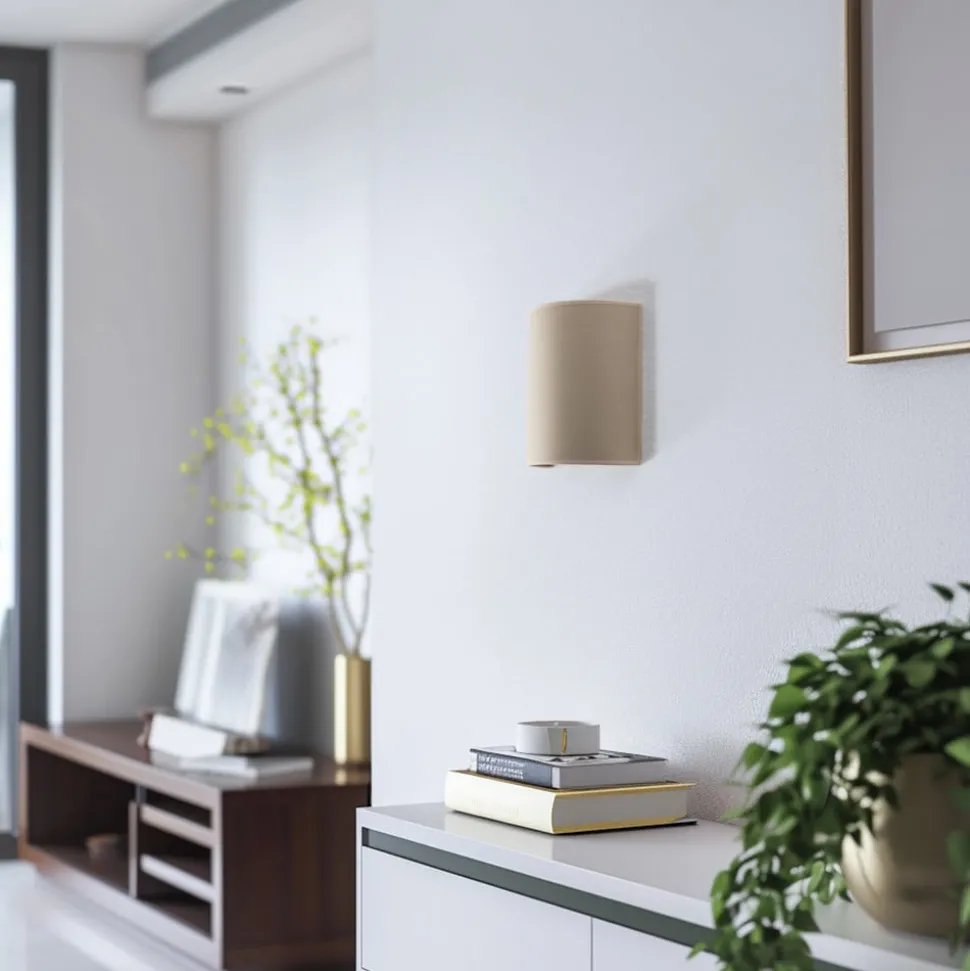 Envostar wandlamp Idun, licht beige 24 cm natuurlijk materiaal veganistisch