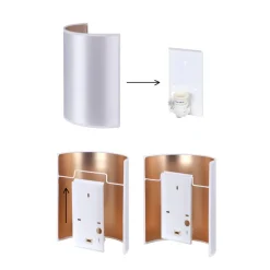 Envostar wandlamp Idun, licht beige 24 cm natuurlijk materiaal veganistisch