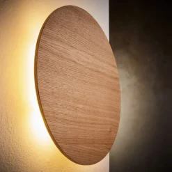 Envostar wandlamp Rito, licht hout, Ø 30 cm