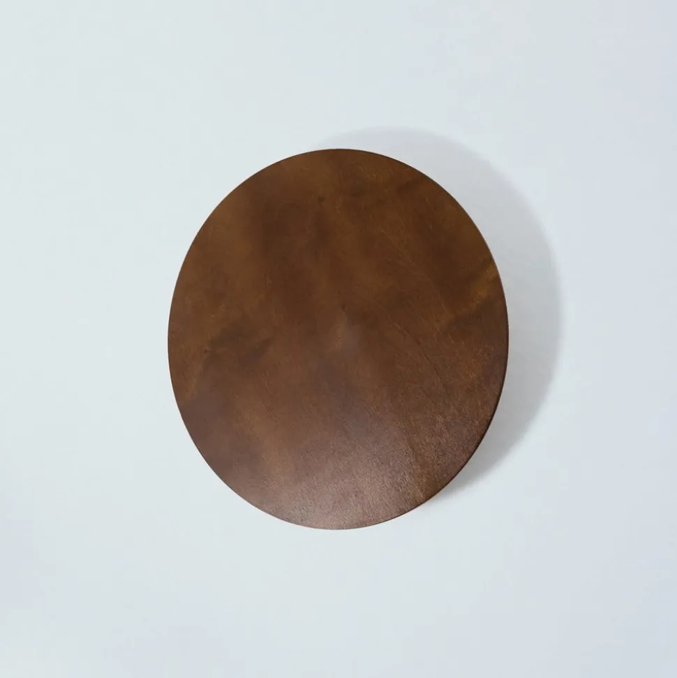 Envostar wandlamp Rito, walnoot, Ø 40 cm