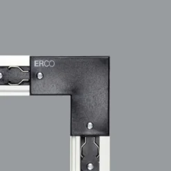 ERCO 3-fase-hoekverbinder aardedraad binnen, zwart