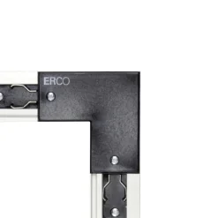 ERCO 3-fase-hoekverbinder aardedraad binnen, zwart