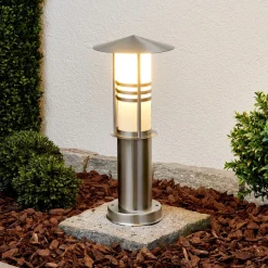 Erina sokkellamp van roestvrij staal, 40 cm