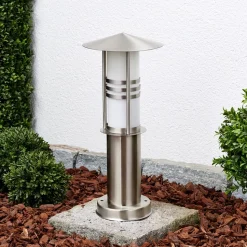 Erina sokkellamp van roestvrij staal, 40 cm