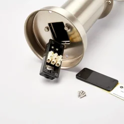 Erina sokkellamp van roestvrij staal, 40 cm