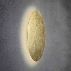 Escale Blade LED wandlamp, bladgoud, Ø 79 cm