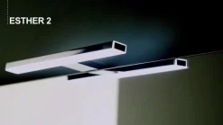 Esther 2 LED spiegellamp, chroom, breedte 50 cm