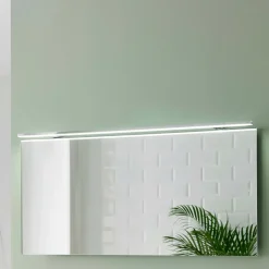 Esther 2 LED spiegellamp, chroom, breedte 120 cm