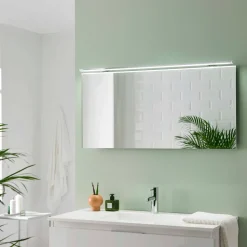 Esther 2 LED spiegellamp, chroom, breedte 120 cm