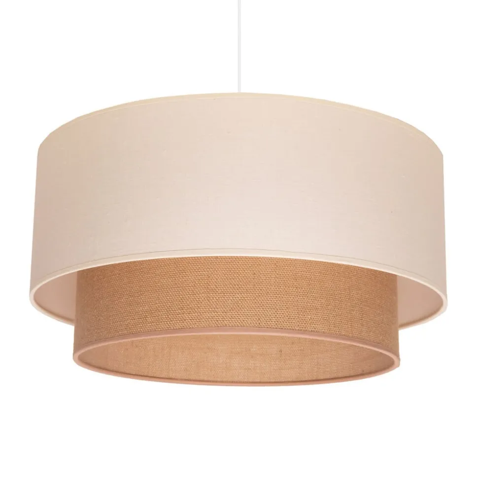 Euluna Boho hanglamp, beige, textiel, Ø 45 cm