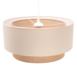 Euluna Boho hanglamp, beige, textiel, Ø 45 cm