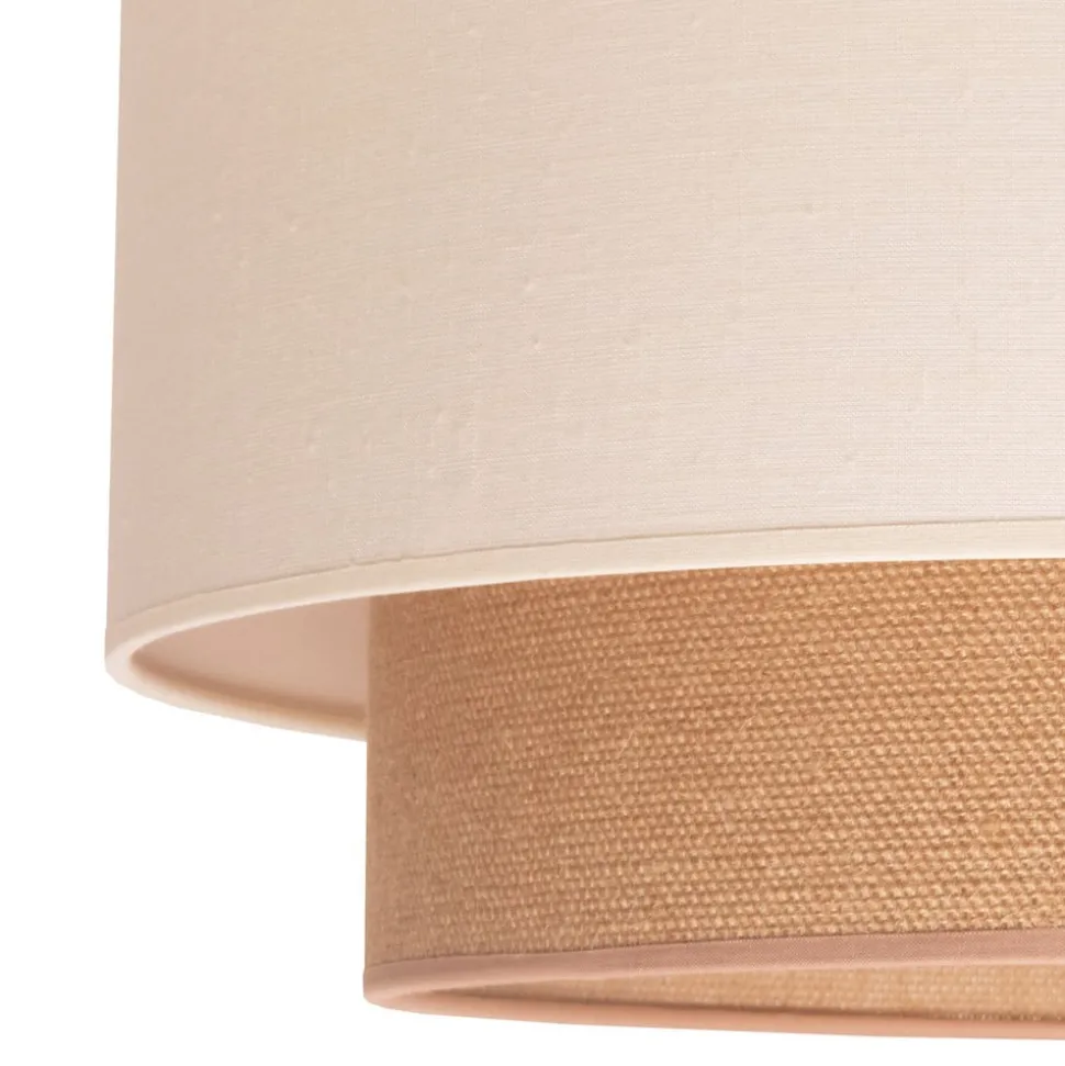 Euluna Boho hanglamp, beige, textiel, Ø 45 cm