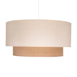 Euluna Boho hanglamp, beige, textiel, Ø 45 cm