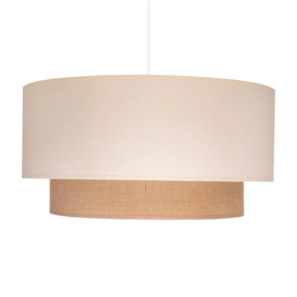 Euluna Boho hanglamp, beige, textiel, Ø 45 cm