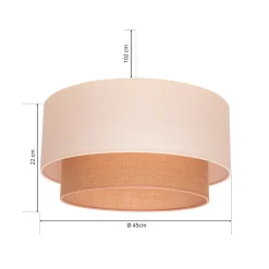 Euluna Boho hanglamp, beige, textiel, Ø 45 cm