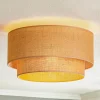 Euluna Boho jute plafondlamp naturel bruin Ø45cm