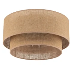 Euluna Boho jute plafondlamp naturel bruin Ø45cm