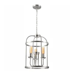 Euluna Constantine kroonluchter staal 3-lamps