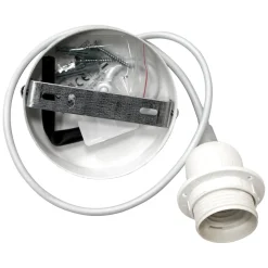 Euluna hanglamp Boho jute, naturelbruin/wit, Ø 45 cm