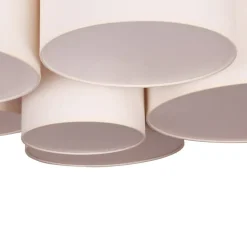 Euluna Lodge plafondlamp, 6-lamps, beige