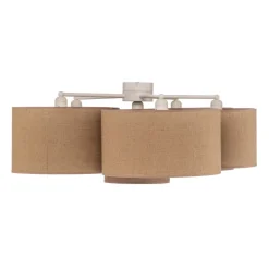 Euluna Lodge plafondlamp, 6-lamps, jute