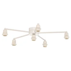 Euluna Lodge plafondlamp, 6-lamps, jute