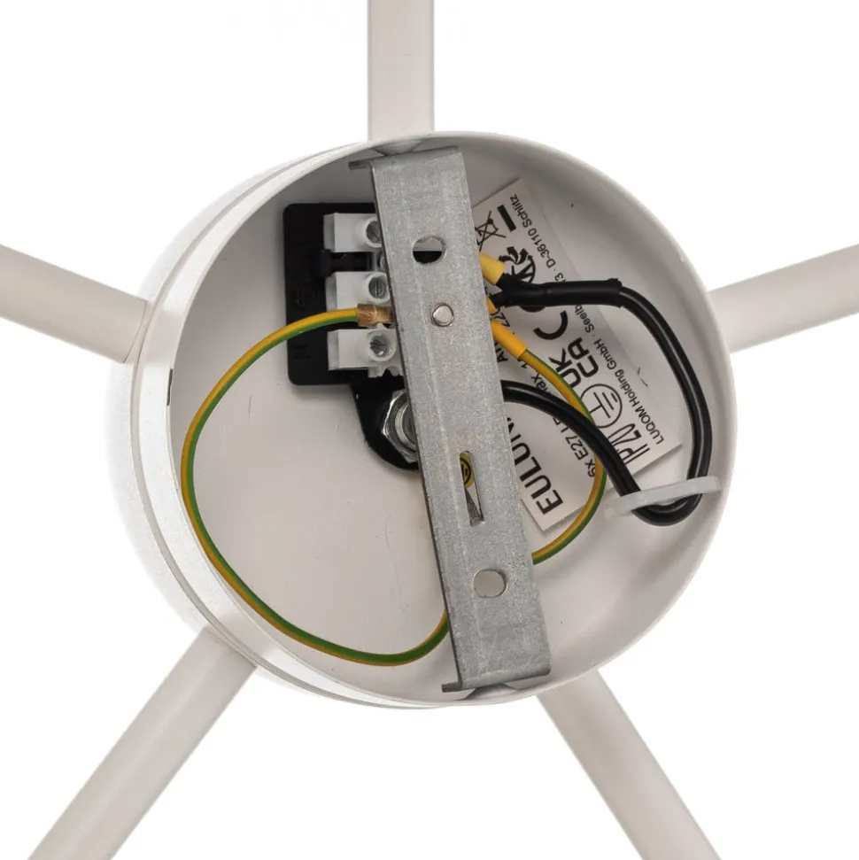 Euluna Lodge plafondlamp, 6-lamps, jute