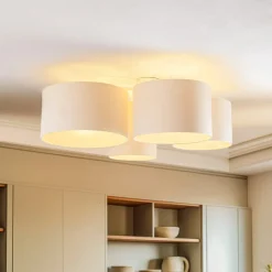 Euluna Lodge plafondlamp, 4-lamps, beige