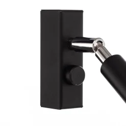 Euluna Nicanor wandspot, zwart/chroom