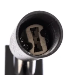 Euluna Nicanor wandspot, zwart/chroom