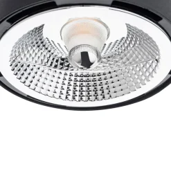 Euluna plafondspot Chloe, zwart, Ø 11,5 cm onbuigzaam staal