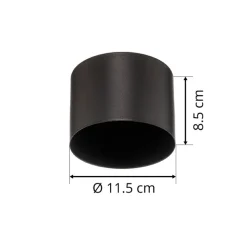 Euluna plafondspot Chloe, zwart, Ø 11,5 cm onbuigzaam staal